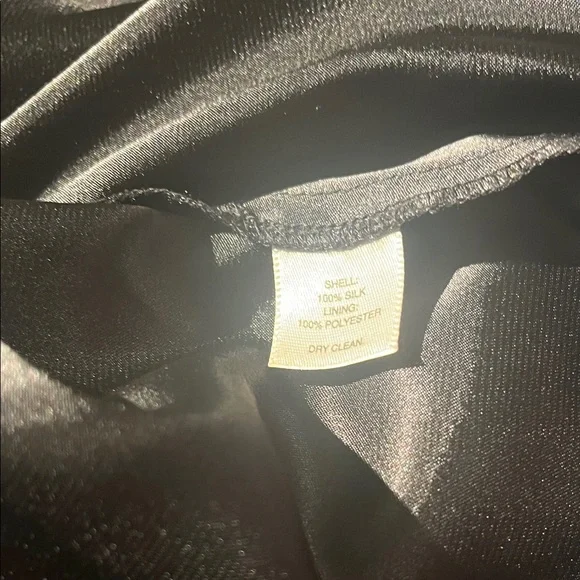 100% Silk WHBM Strapless Black Cocktail Homecoming Dress size 4 natural fibers - Picture 10 of 10